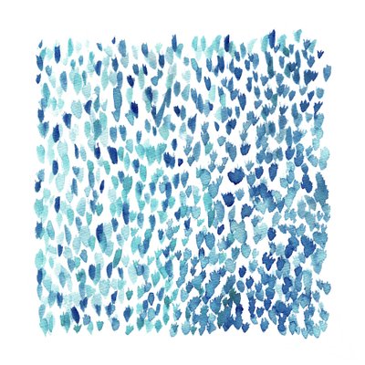 Blue Watercolor Drops by Danushka Abeygoda