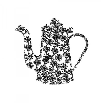 Dandelion Teapot Silhouette by Danushka Abeygoda