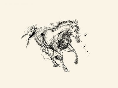 Energetic Horse Sketch by Danushka Abeygoda
