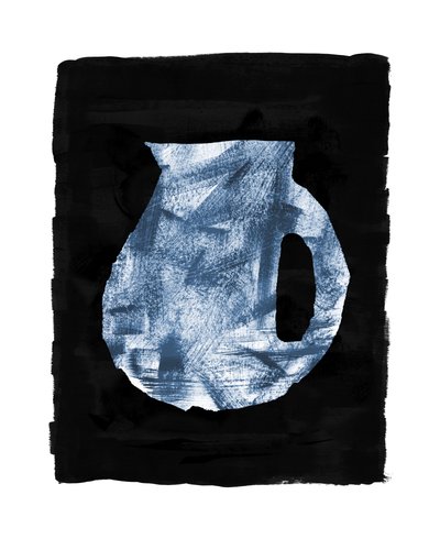 Indigo Jug Still Life by Danushka Abeygoda