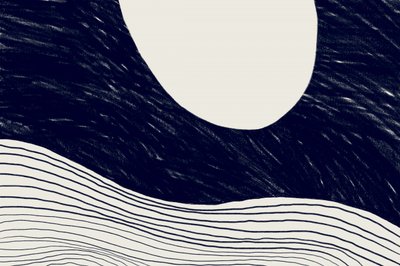Serene Abstract Moon by Danushka Abeygoda