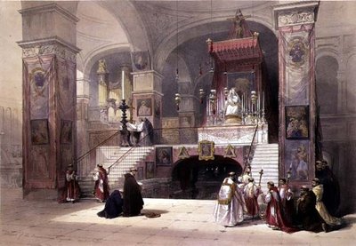 Chapel of the Annunciation, Nazareth, April 28th 1839, plate 32 from Volume I of 
