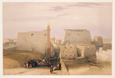 Entrance to Temple of Luxor, Engraving Based on Drawing by David Roberts by David (after) Roberts
