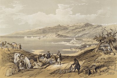 Sidon looking towards Lebanon by David (after) Roberts