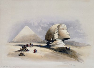 View of Giza Necropolis, engraving from design by David Roberts by David (after) Roberts