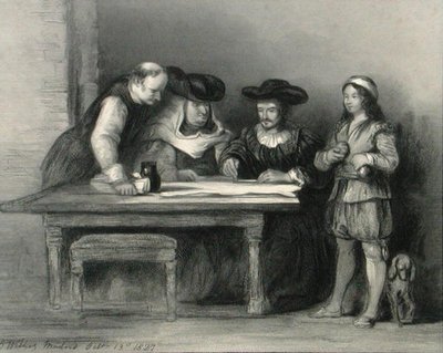 Christopher Columbus in the monastery at la Rabida from 