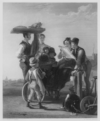 Reading the News, from the picture in the Vernon Gallery by David (after) Wilkie