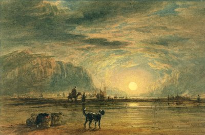 Beach Scene - Sunrise by David (attr. to) Cox