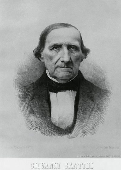 Portrait of Giovanni Santini, Italian astronomer, mathematician and scientist by John Ward Dunsmore