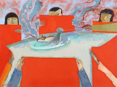 At a Hong Kong Dinner party by David Alan Redpath Michie