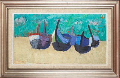 Boats at Nazare by David Alan Redpath Michie