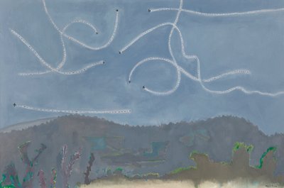 Martins Flying at Dusk, Cactus by David Alan Redpath Michie