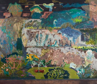 Suffolk Road Back Gardens by David Alan Redpath Michie