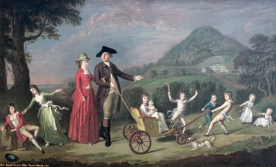 Sir James Hunter Blair, 1st Bart., with his Wife and Nine of their Fourteen Children, 1785 by David Allan
