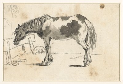 Standing Horse and a Lying Dog by David Alphonse de Sandoz Rollin