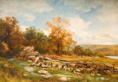 Tidal Fence on the River Conwy in Bachlediog, 1891 by David Bates