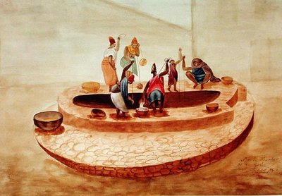 Black women at the Bambara well on Goree Island, from Boilat