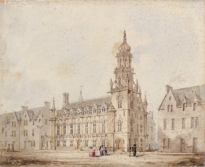 The Dundee Royal Exchange with Tower and Crown: First Drawing by David Bryce