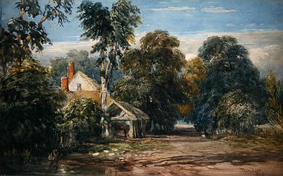 A Cottage and Byre at the Edge of a Wood by David Cox