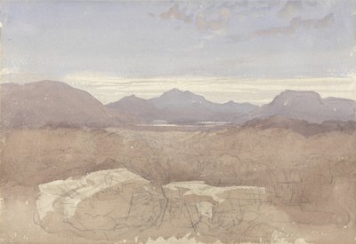 A Mountainous View, North Wales, c.1818 by David Cox
