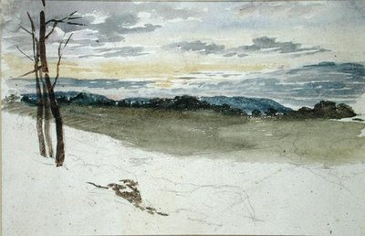 A Woodland Landscape at Sunset by David Cox