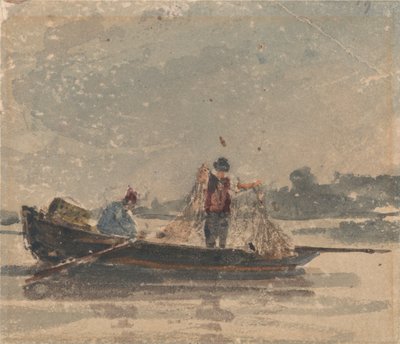 Fishermen Drawing a Net by David Cox