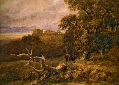 Travellers Near Hardwicke Castle by David Cox