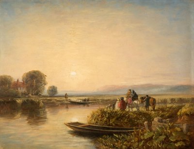 Waiting For The Ferry - Morning by David Cox the elder