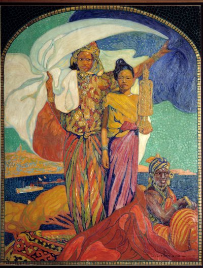 Colonialism: Poster for the Colonial National Exhibition in Marseille by David Dellepiane