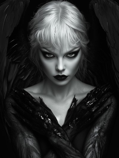 Dark Angel Portrait by David Drake