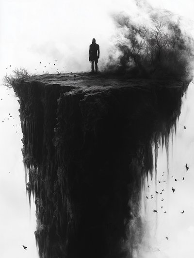 Figure on the Edge by David Drake
