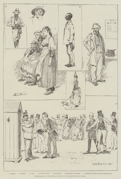 Registration of Foreigners in Paris at the Prefecture of Police by David Hardy