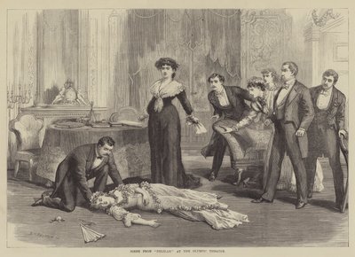 Scene from Delilah at the Olympic Theatre by David Henry Friston