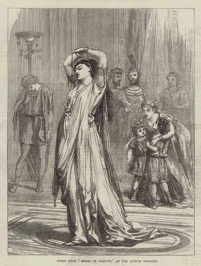 Scene from Medea in Corinth, at the Lyceum Theatre by David Henry Friston