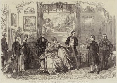 Scene from New Men and Old Acres, at the Haymarket Theatre by David Henry Friston