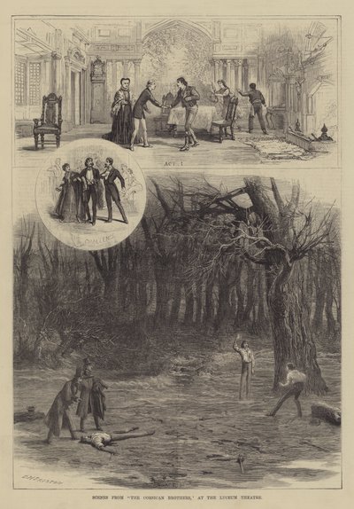 Scenes from The Corsican Brothers, at the Lyceum Theatre by David Henry Friston