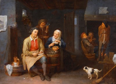 The Interior of an Inn with Peasants Smoking, 1647 by David III Ryckaert
