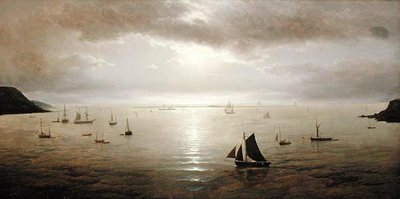 Plymouth Sound by Moonlight by David James