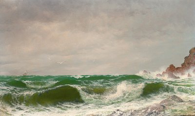 Waves crashing on a rocky coast by David James