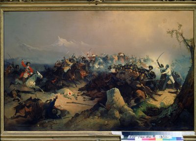 Attack of the Cherkesses on the Russian cavalry on May 24 by David Johann Friedrch Koenig