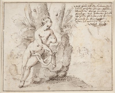Bathing Woman by a River by David Kindt