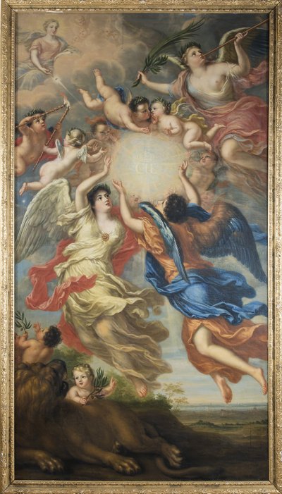 Allegory of Charles XI of Sweden and Ulrika Eleonora of Denmark by David Klöcker Ehrenstrahl
