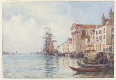 The Giudecca Canal with Shipping near the Chiesa dei Gesuati by David Law