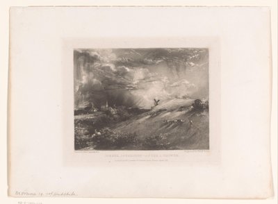 View of a Village Between Hills by David Lucas