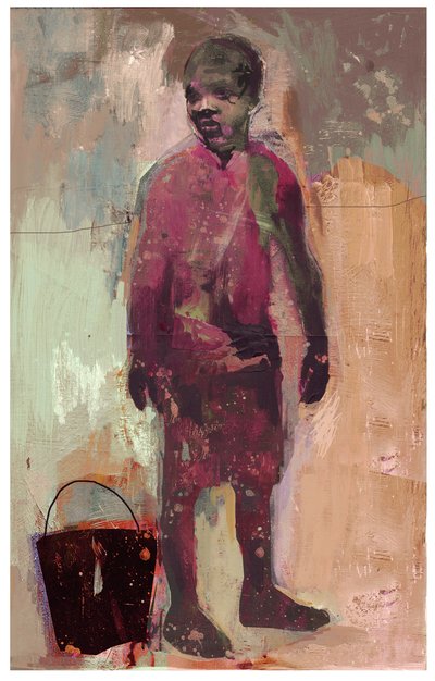 Boy and Water Bucket by David McConochie