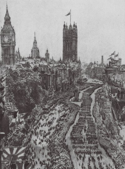 London: The Cenotaph by David Muirhead (after) Bone
