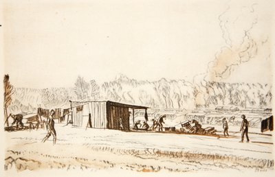 A kitchen in the field, illustration from 