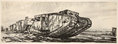 A line of tanks, illustration from 