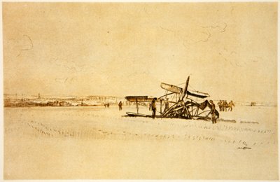 A Wrecked Aeroplane Near Albert, Illustration from 