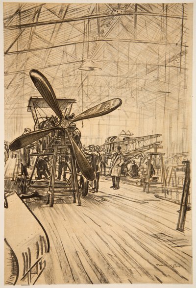 An aeroplane on the stocks, illustration from 
